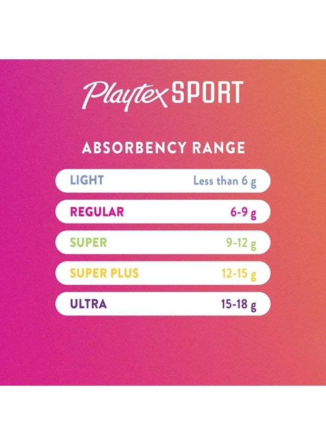 Playtex Sport Tampons, Regular Absorbency, Fragrance-Free - 36ct