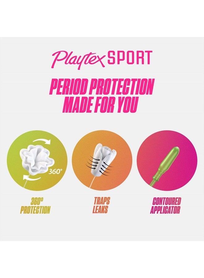 Playtex Sport Tampons, Regular Absorbency, Fragrance-Free - 36ct