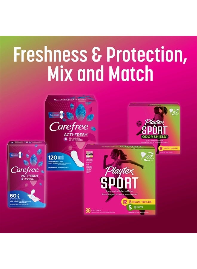 Playtex Sport Tampons, Regular Absorbency, Fragrance-Free - 36ct