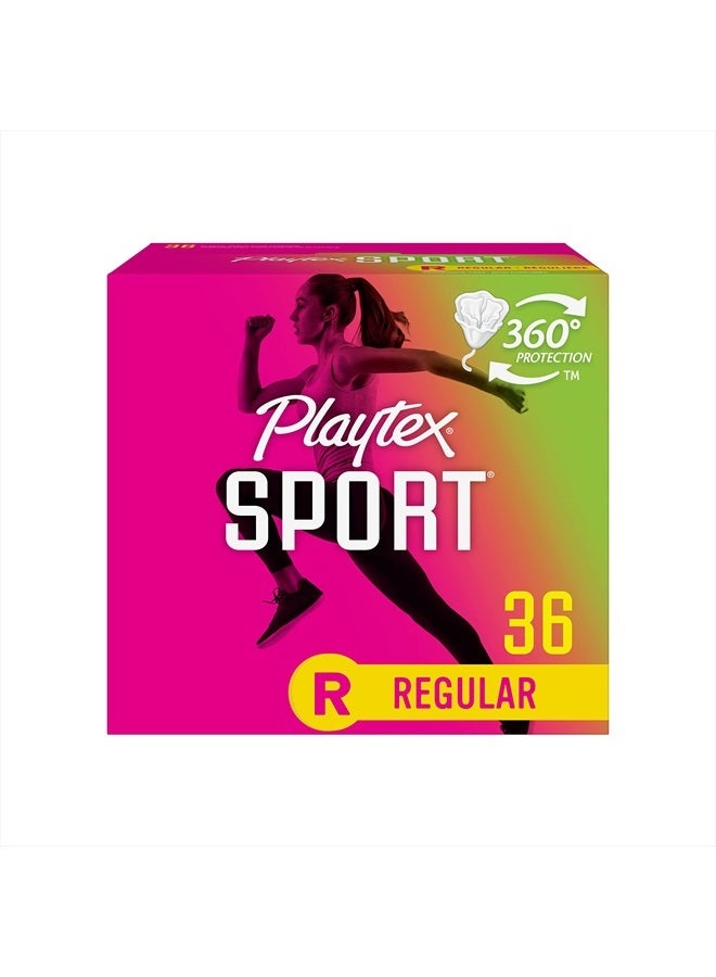 Playtex Sport Tampons, Regular Absorbency, Fragrance-Free - 36ct