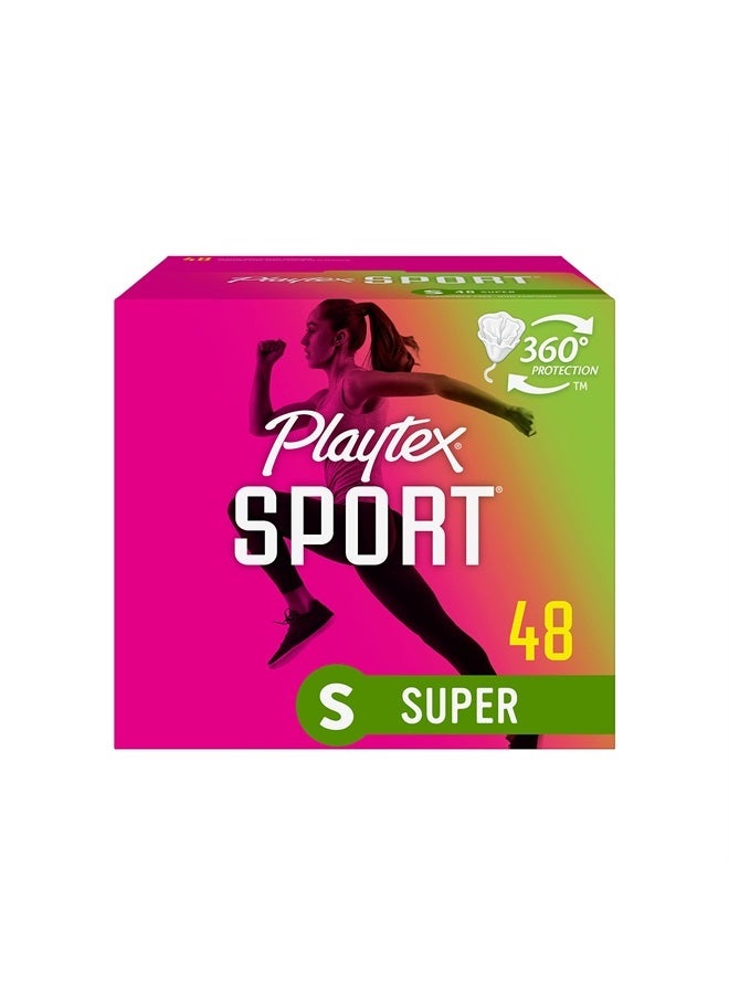 Playtex Sport Tampons, Super Absorbency, Fragrance-Free - 48ct