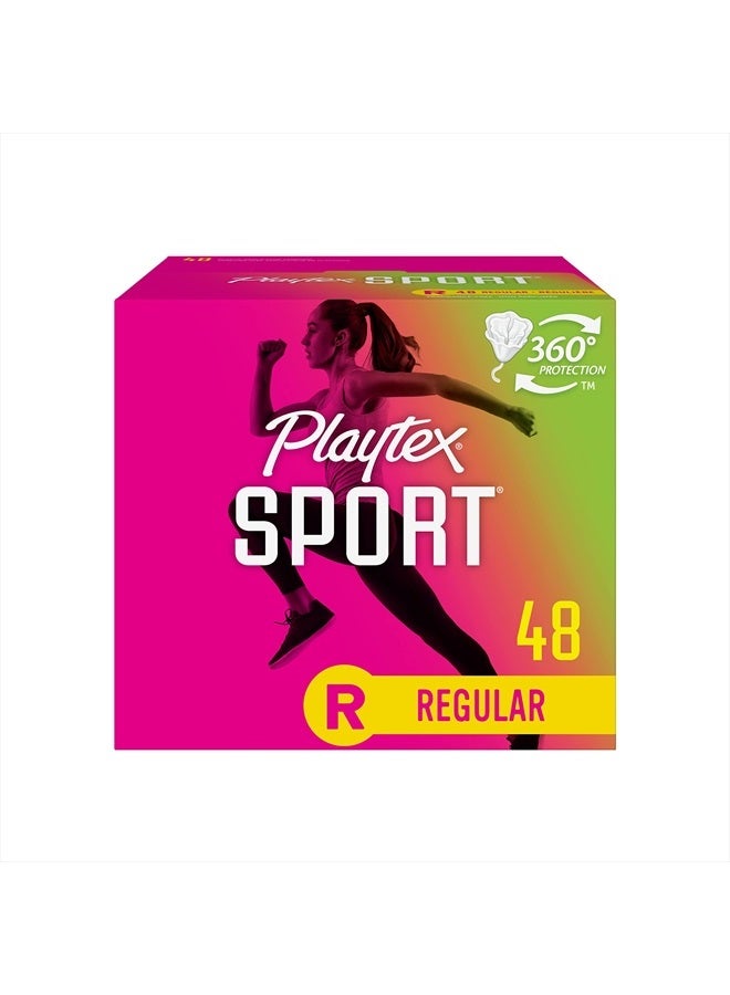 Playtex Sport Tampons, Regular Absorbency, Fragrance-Free - 48ct (Packaging May Vary)