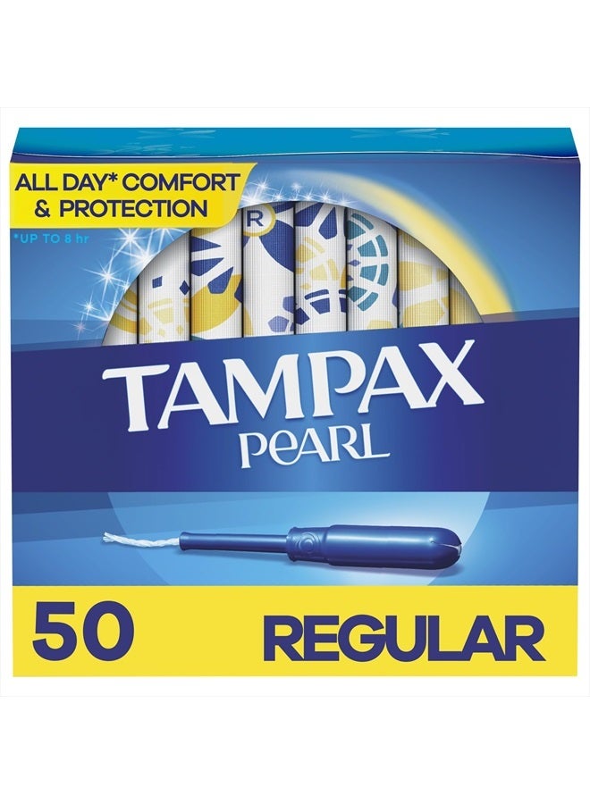 Pearl Tampons Regular Absorbency, With Leakguard Braid, Unscented, 50 Count