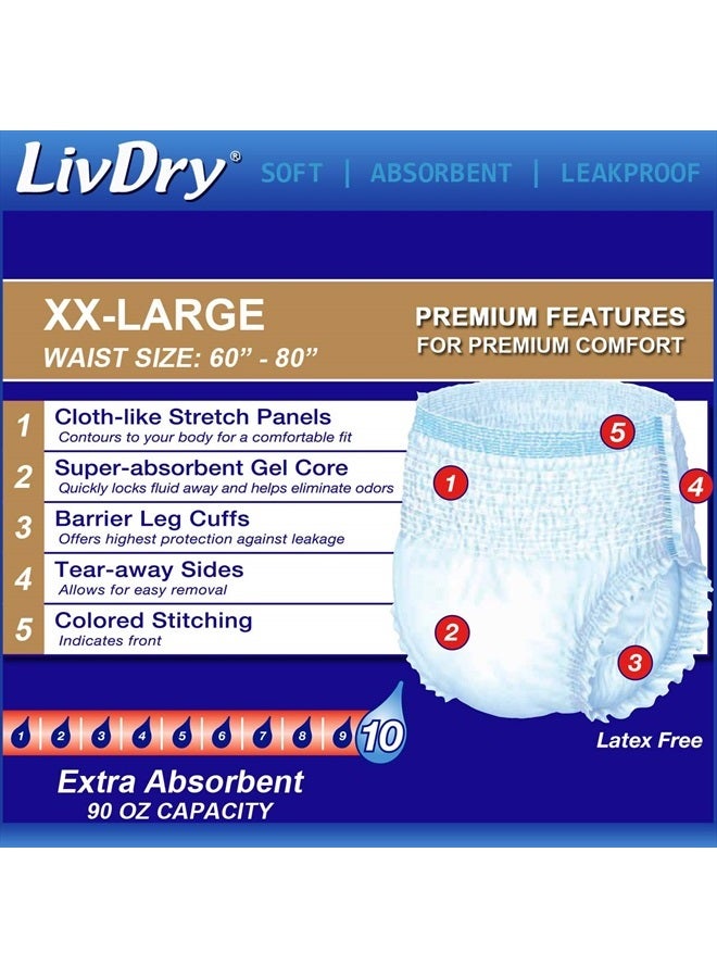 Ultimate XXL Adult Incontinence Underwear, High Absorbency, Leak Cuff Protection, XX-Large, 11-Pack