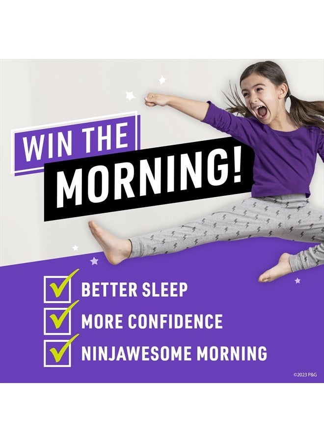 Ninjamas Nighttime Bedwetting Underwear Girls Size S/M (38-65 lbs) 44 Count (Packaging & Prints May Vary)