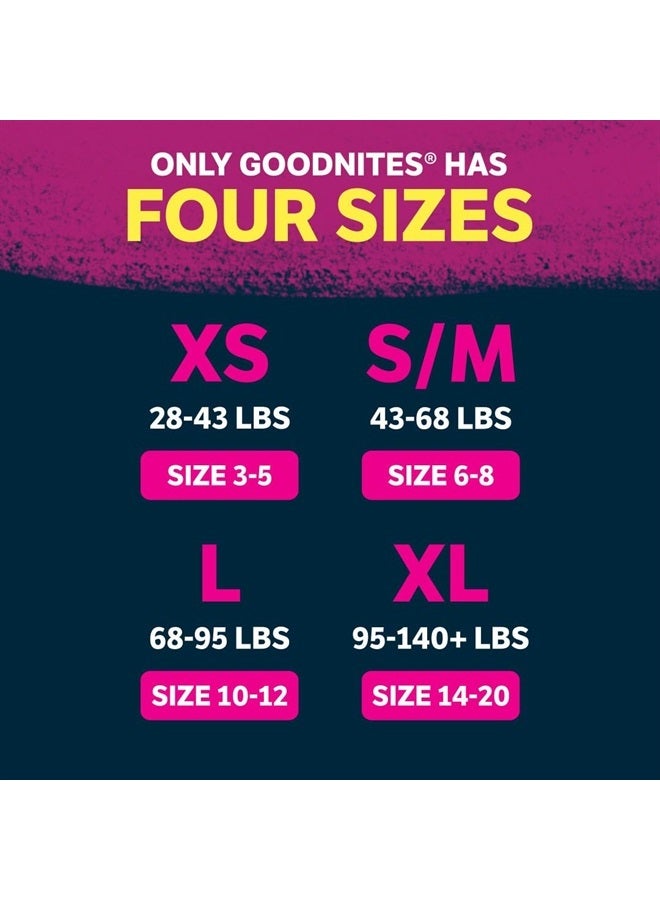 Goodnites Girls' Nighttime Bedwetting Underwear, Size Extra Small (28-43 lbs), 44 Ct (2 Packs of 22), Packaging May Vary