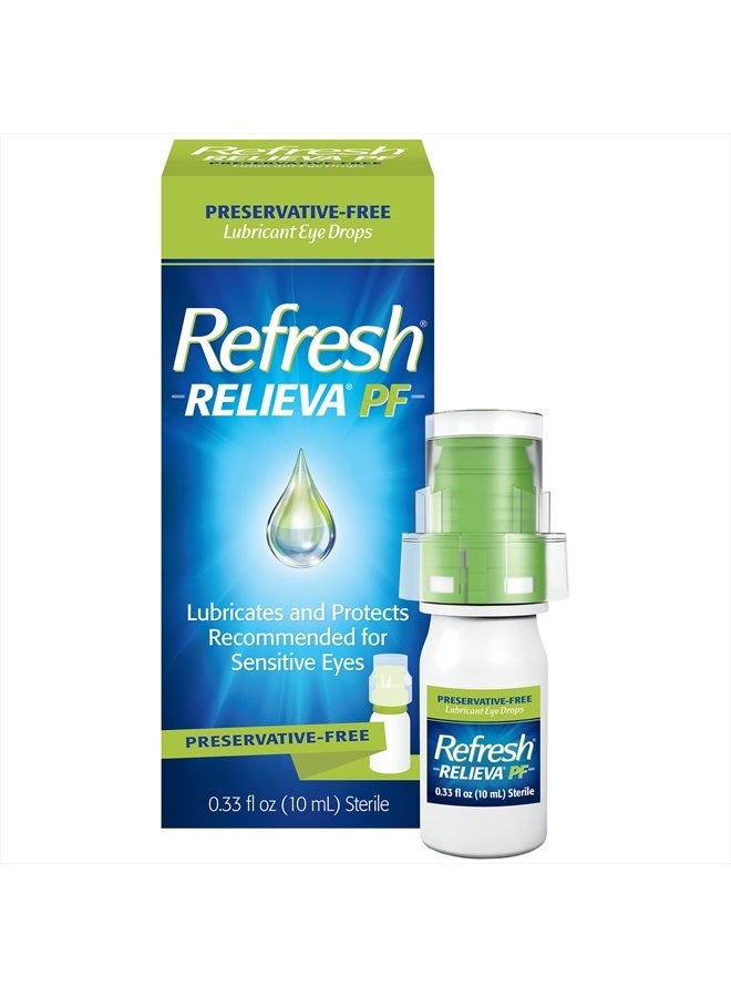 RELIEVA Preservative-Free Tears Lubricant Eye Drops, 0.33 fl oz (10 mL)