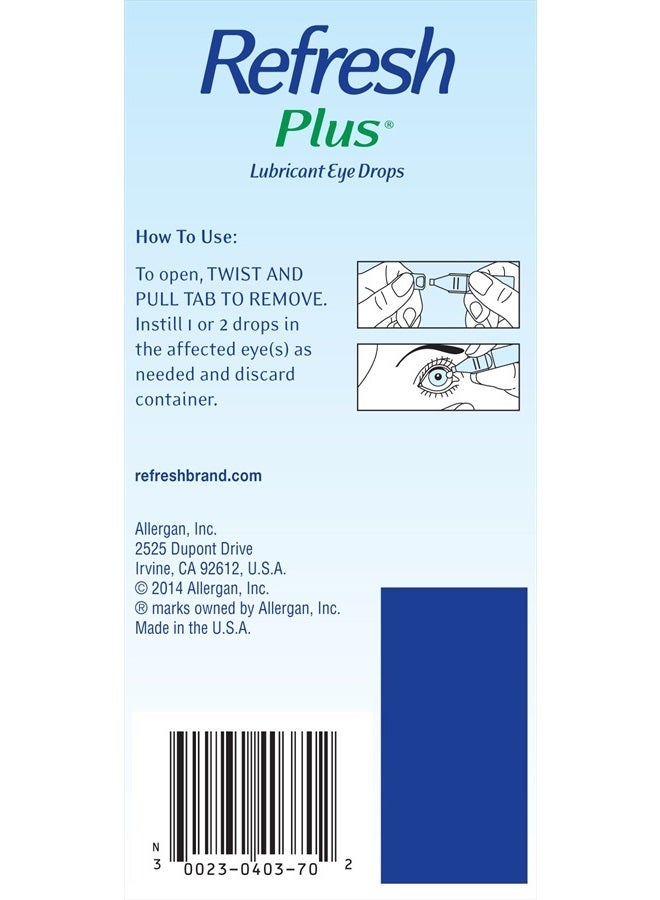 Plus Lubricant Eye Drops, Value Size, 70-0.01 Fluid Ounce (0.4 ml) Containers