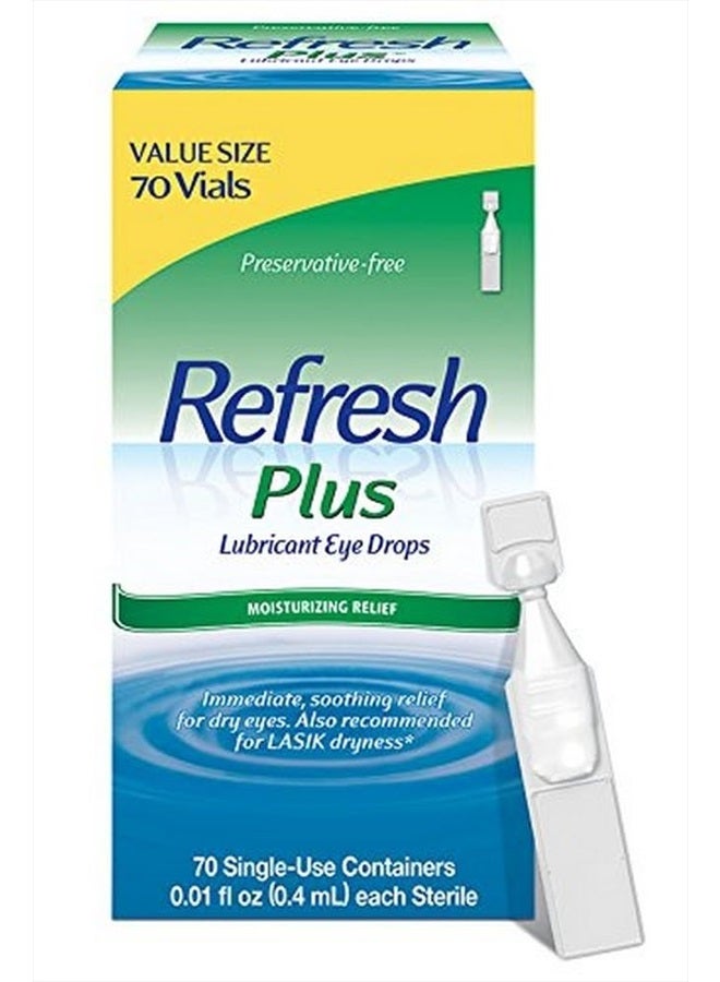 Plus Lubricant Eye Drops, Value Size, 70-0.01 Fluid Ounce (0.4 ml) Containers