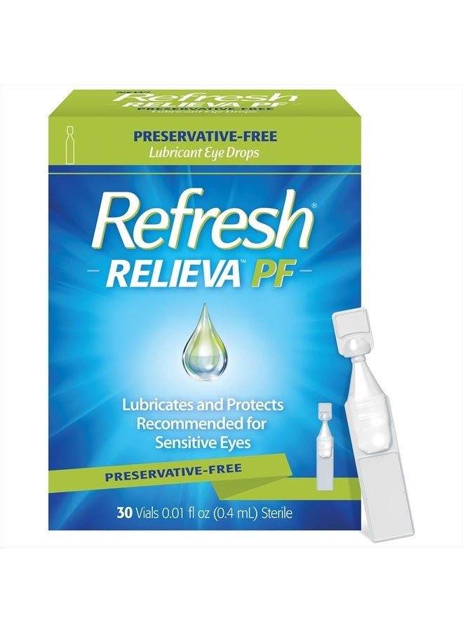 Relieva PF Lubricant Eye Drops, Preservative-Free, 0.01 Fl Oz Single-Use Containers, 30 Count