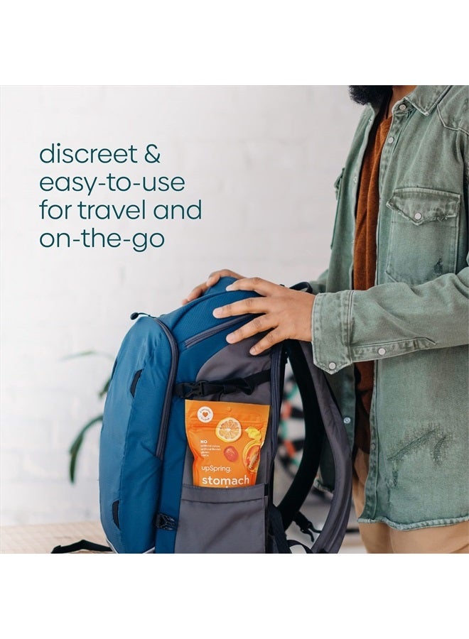 Stomach Settle Drops for Occasional Nausea Relief and Morning Sickness with Ginger, Lemon, Spearmint, and B6. Individually Wrapped Drops, 55 Ct(Packaging May Vary)