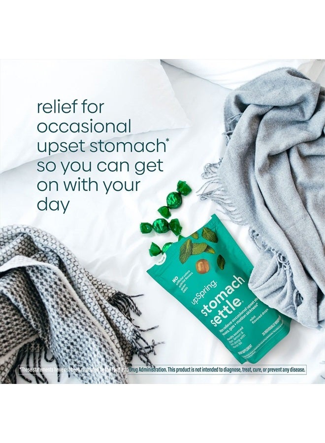 Stomach Settle Drops for Occasional Nausea Relief/Upset Stomach with Ginger, Lemon, Spearmint, and B6. Mint Flavor Drops, 28 Ct(Packaging May Vary)
