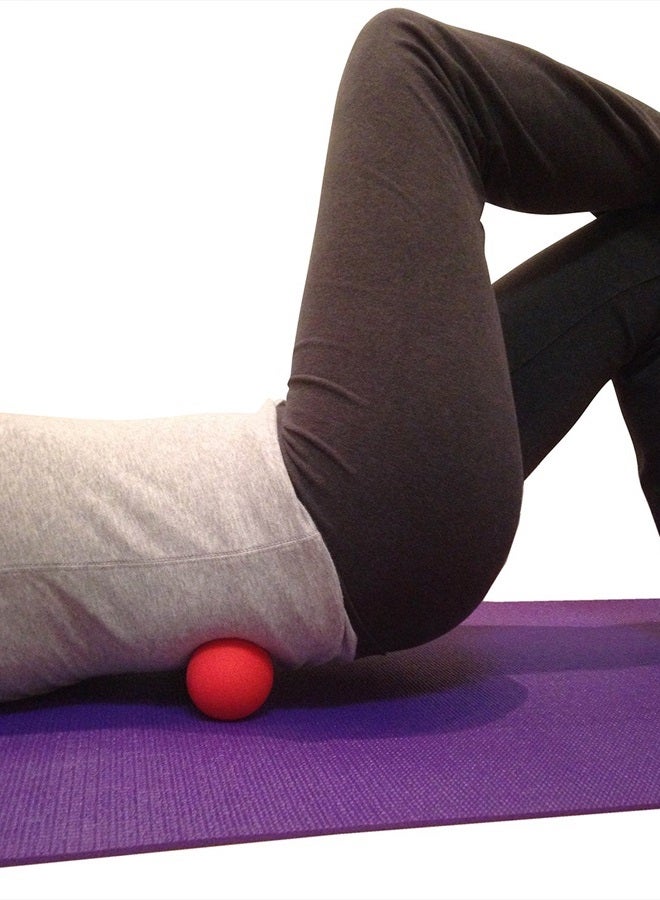 Massage Lacrosse Balls for Myofascial Release, Trigger Point Therapy, Muscle Knots, and Yoga Therapy. Set of 2 Firm Balls (Blue and Red)
