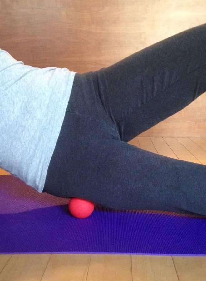 Massage Lacrosse Balls for Myofascial Release, Trigger Point Therapy, Muscle Knots, and Yoga Therapy. Set of 2 Firm Balls (Blue and Red)