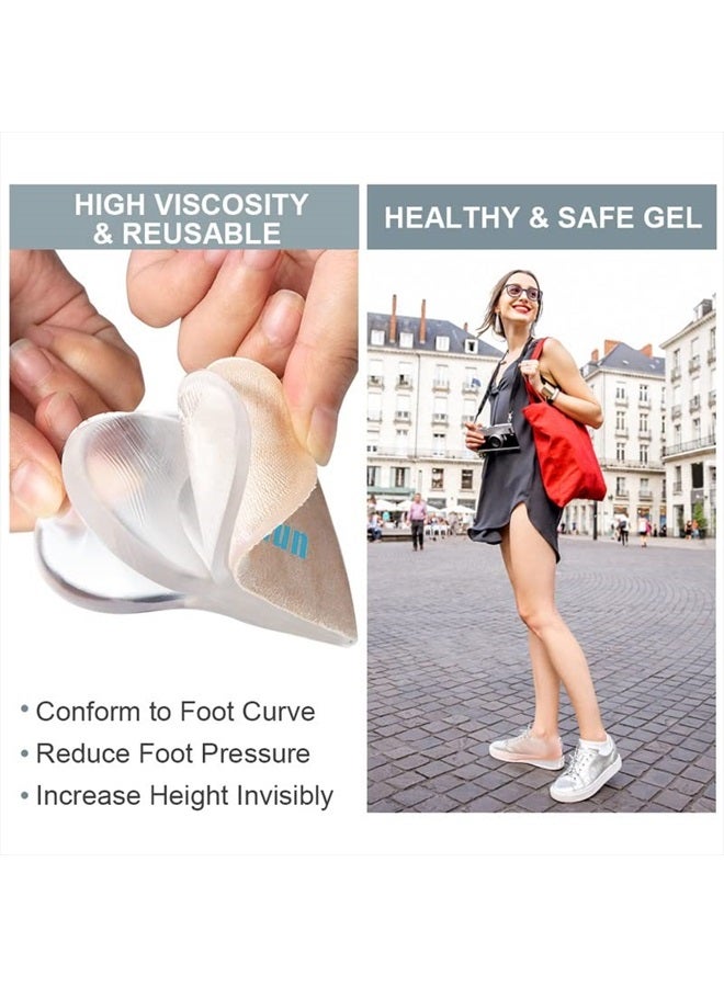 Heel Lift, 4-Layer 1 Inch Gel Shoe Lifts for Women Uneven Legs, Adjustable Orthopedic Heel Lifts for Heel Pain and Leg Length Discrepancy, Heel Wedge Inserts 1/4