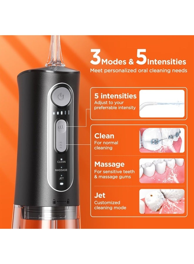 Water Dental Flosser Teeth Picks - Cordless Water Flosser for Teeth - 5 Modes Sonic Electric Toothbrush,Upgraded Water Dental flosser Pick