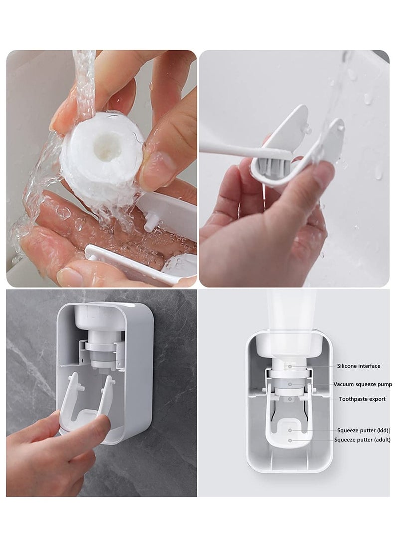 Toothpaste Dispenser, Automatic Toothpaste Squeezer Dispenser for Kids & Family Shower, is Wall Mount Bathroom Accessories with Super Sticky Suction Pad