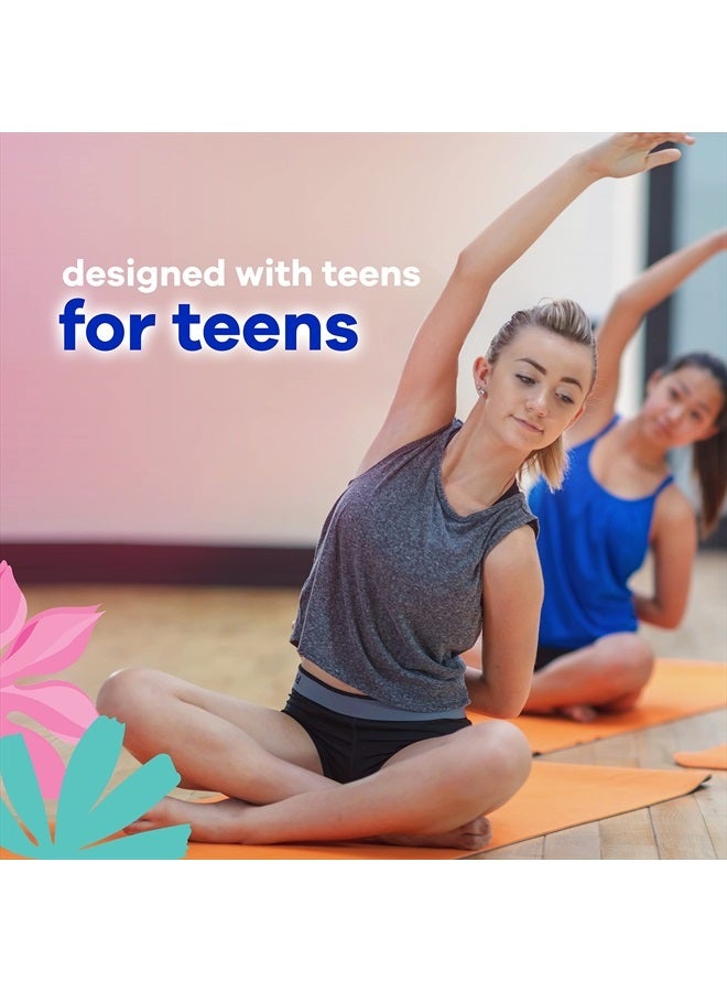 Radiant Teen Feminine Pads For Women, Size 1 Regular Absorbency, With Flexfoam, With Wings, Unscented, 14 Count