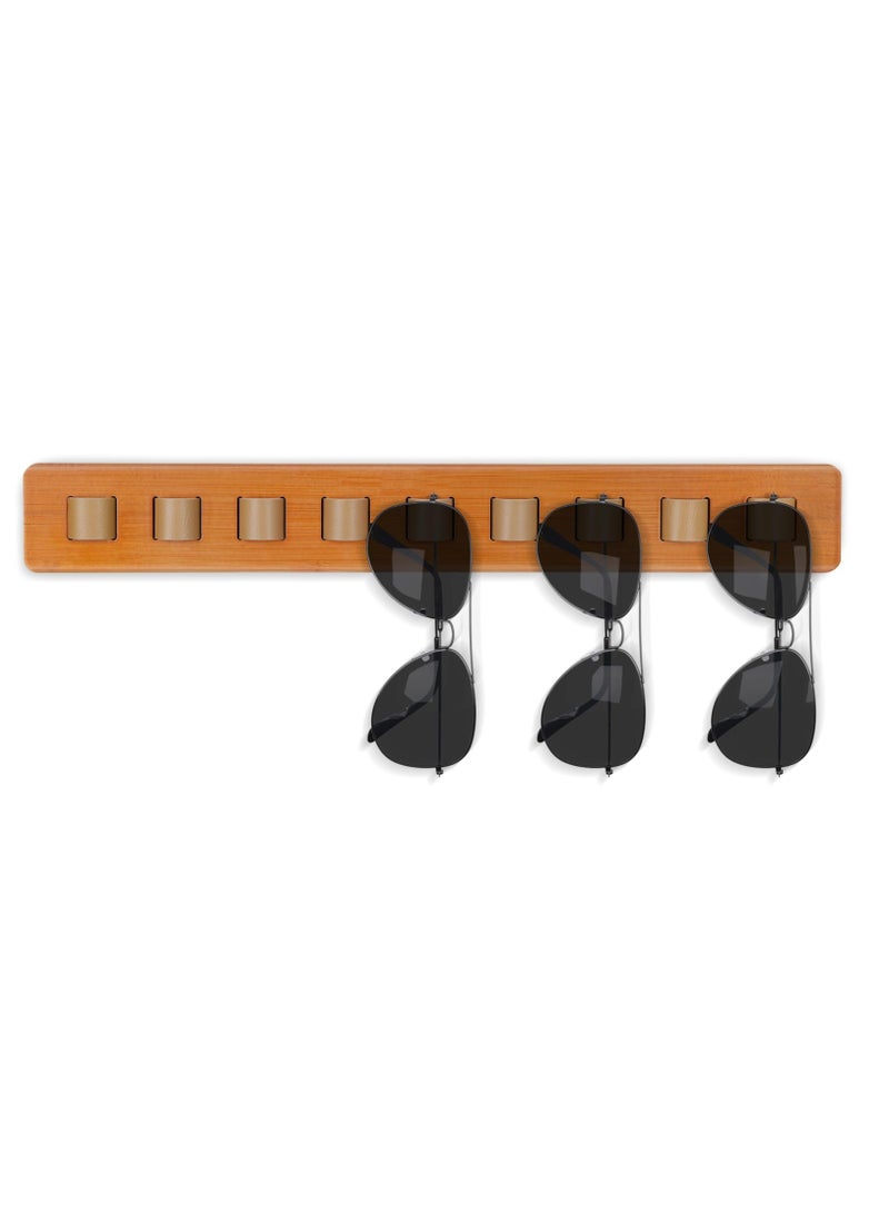 Sunglasses Organizer,Wood Storage Wall Mounted Eyewear Display，Rustic Eyeglasses Holder for Entryway Living Room Bedroom Home Decor for Multiple Glasses Case for Women Men