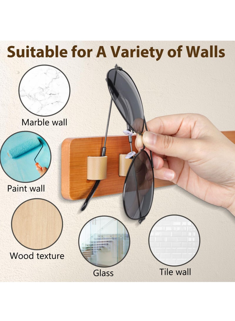 Sunglasses Organizer,Wood Storage Wall Mounted Eyewear Display，Rustic Eyeglasses Holder for Entryway Living Room Bedroom Home Decor for Multiple Glasses Case for Women Men