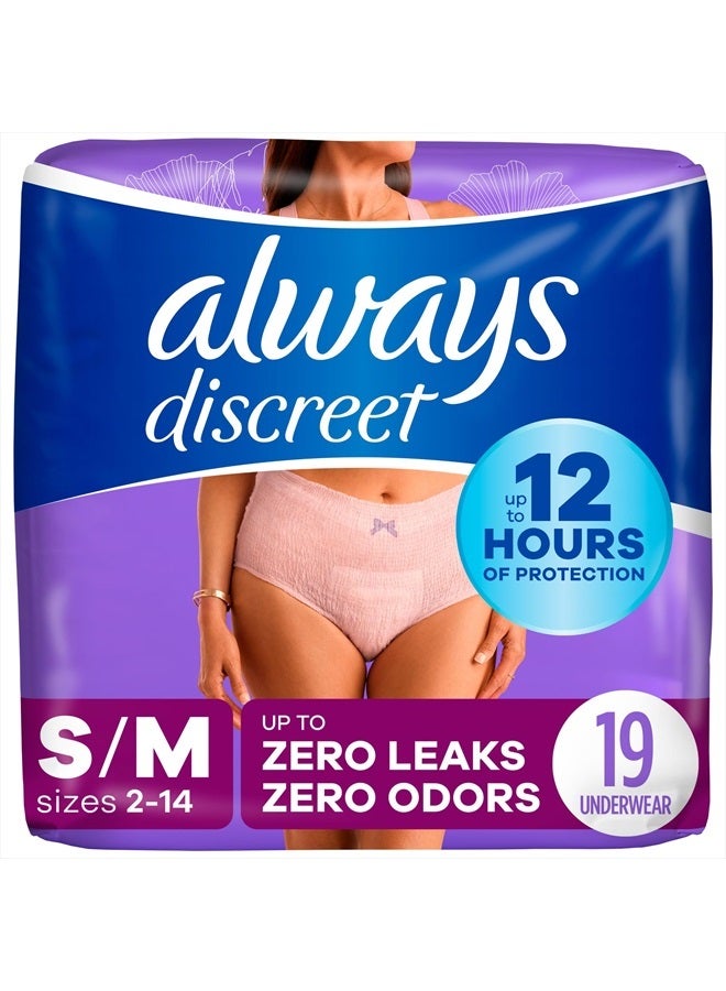 Adult Incontinence & Postpartum Underwear For Women, Size Small/Medium,White, Maximum Absorbency, Disposable, 19 Count(Pack of 1) (Packaging May Vary)