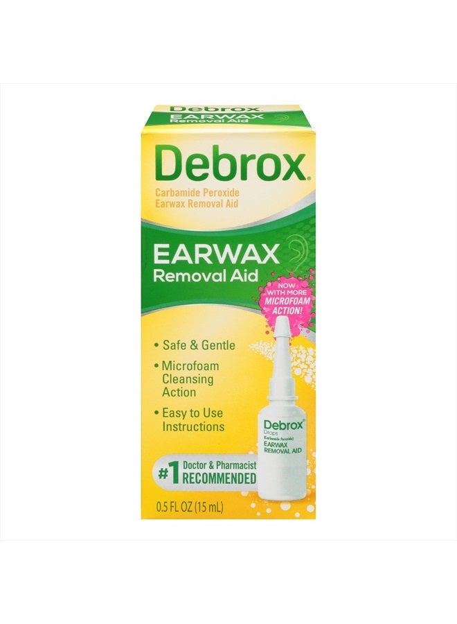 Ear Wax Removal Drops, Gentle Microfoam Ear Wax Remover, 0.5 Fl Oz