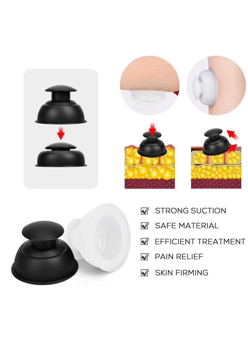 Silicone Cupping Therapy Sets, 12 Pcs Professional Vacuum Suction Cups for Facial and Body Massage, Deep Tissue Relief, Myofascial Release, Muscle Relaxation, Anti-Cellulite Treatment