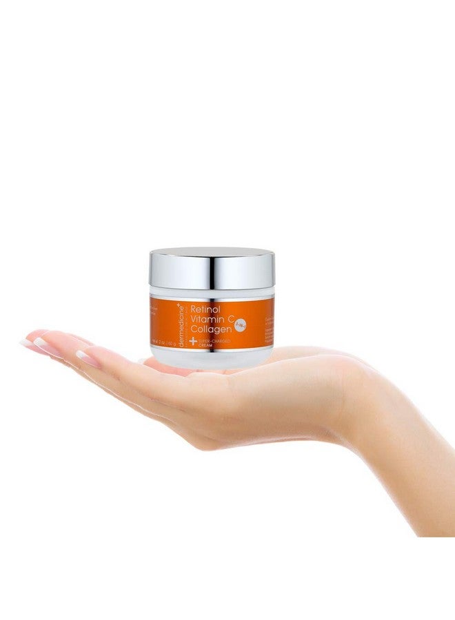 Vitamin C + Retinol + Collagen ; Super Charged Antiaging Cream For Face ; Pharmaceutical Grade Quality ; Helps Smooth & Plump Fine Lines & Wrinkles & Brightens For Younger Skin (2 Oz)