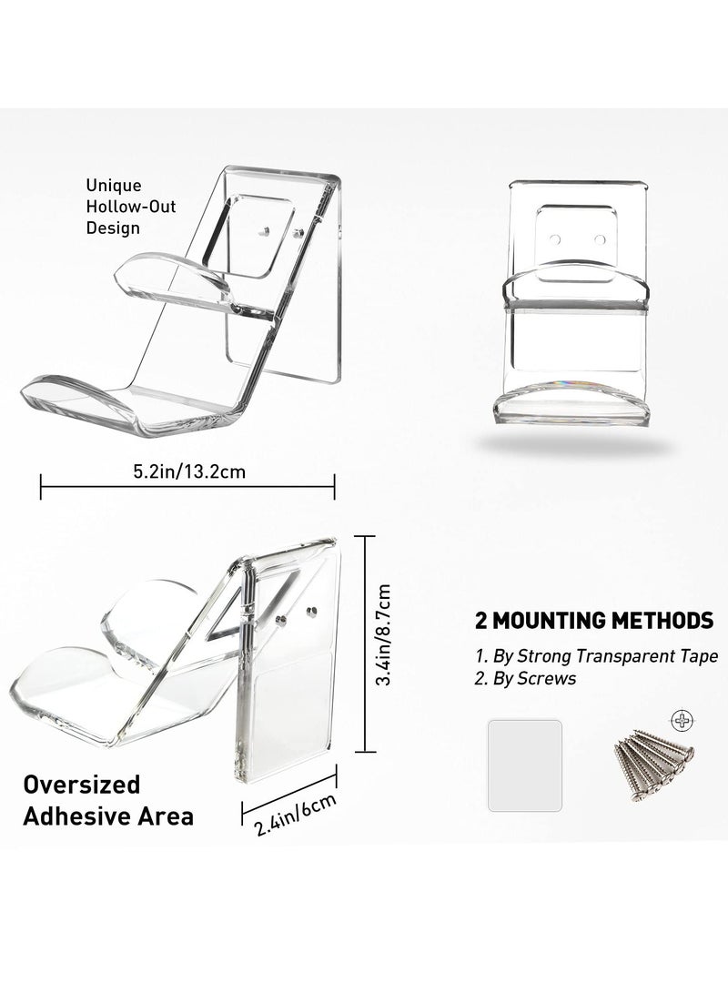 Acrylic Controller Stand and Headset Holder, Wall Mount, Universal Gaming Accessory