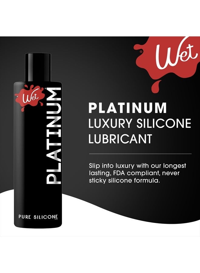 Platinum Silicone-Based Lube for Men, Women & Couples, 3 Fl Oz - Ultra Long-Lasting & Water-Resistant Premium Personal Lubricant - Safe to Use with Latex Condoms - Non-Sticky & Hypoallergenic