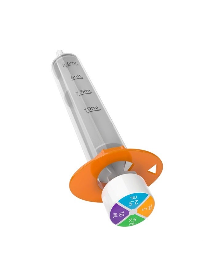 Kids Baby Oral Syringe & Dispenser, True Easy Design for Liquid Medicine, Easy to Control, 10 mL/2 TSP Color Coded, BPA Free