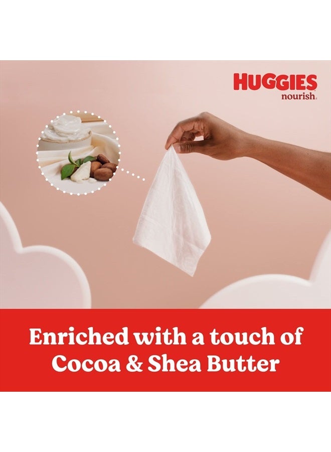 Huggies Nourish Scented Baby Wipes, 10 Push Button Packs (560 Wipes Total)