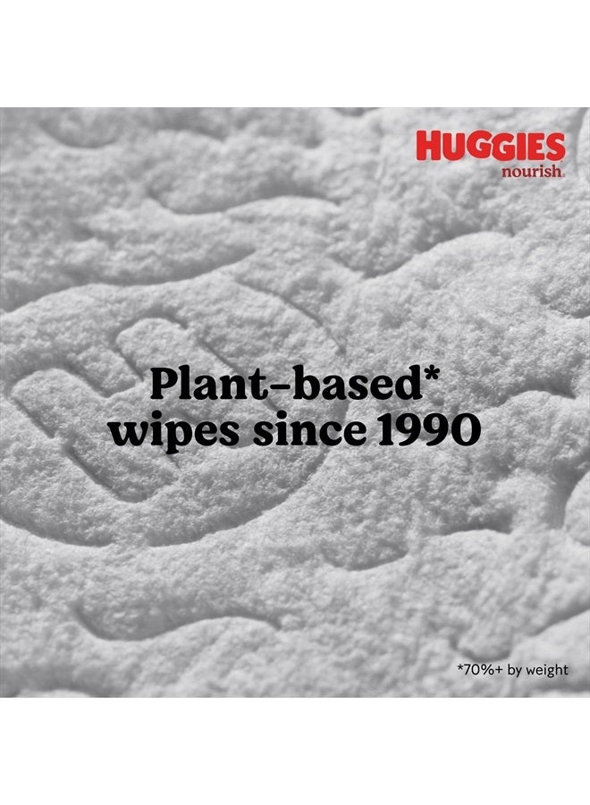 Huggies Nourish Scented Baby Wipes, 10 Push Button Packs (560 Wipes Total)