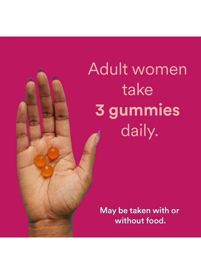 Women's Multivitamin Gummies, Sugar Free: Biotin, Methylfolate, Omega 3 (ALA), Vitamin D3, C, Vitamin B12, B6, Vitamin A, K & Zinc, Gluten Free, 60 Count (20 Day Supply)