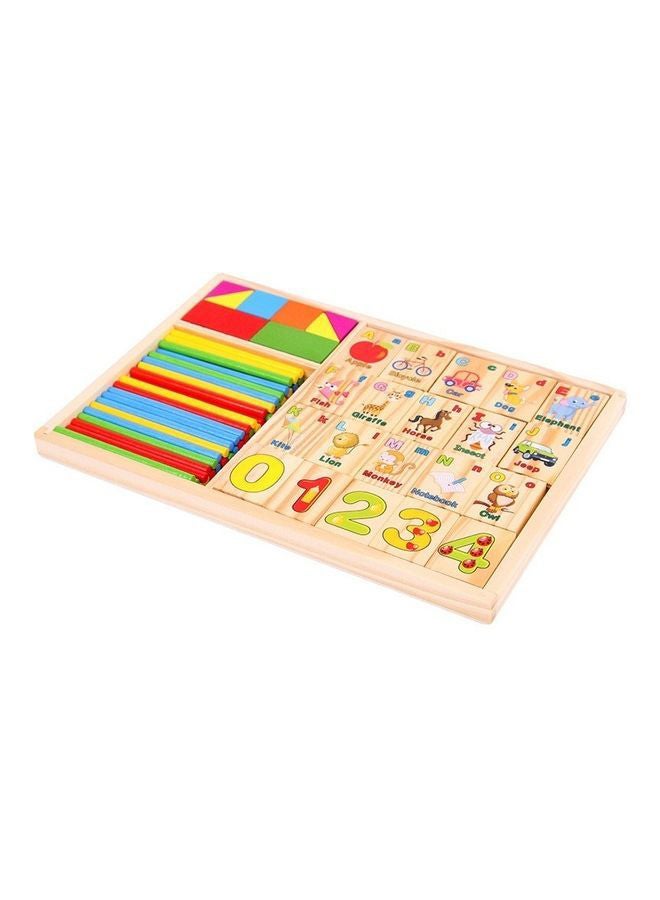 Wooden Multifunctional Learning Machine Counting Sticks Montessori Toy 22.5×15.5×1.3cm