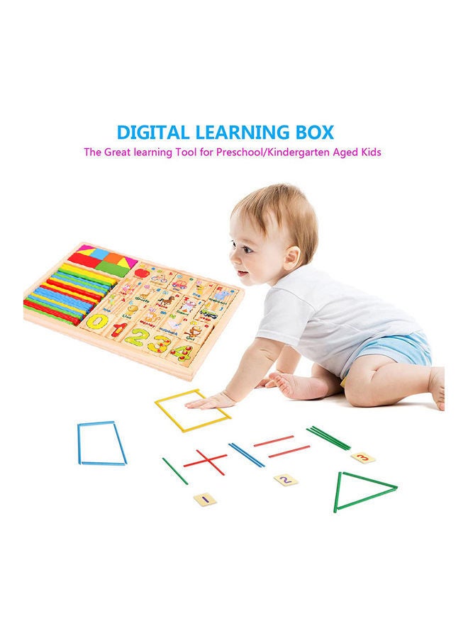 Wooden Multifunctional Learning Machine Counting Sticks Montessori Toy 22.5×15.5×1.3cm