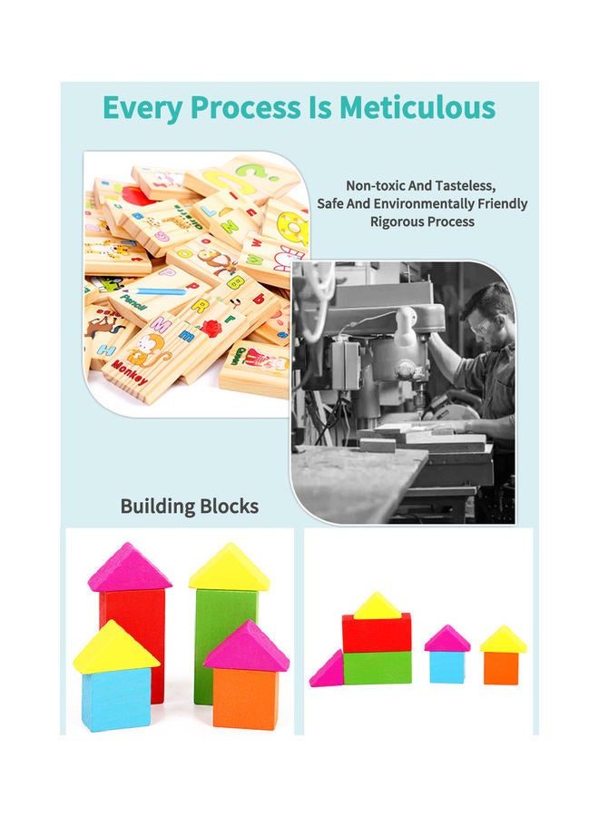 Wooden Multifunctional Learning Machine Counting Sticks Montessori Toy 22.5×15.5×1.3cm