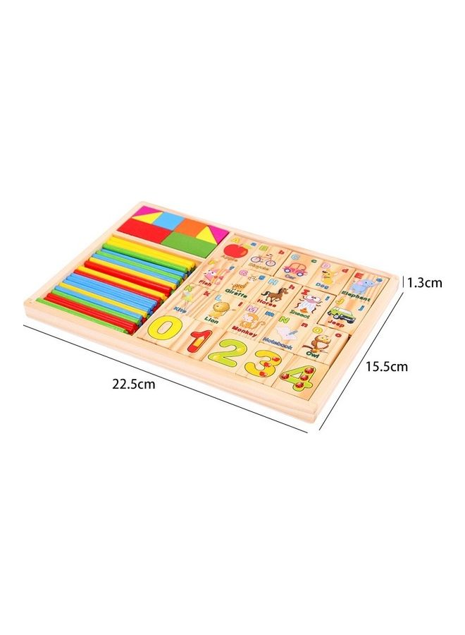 Wooden Multifunctional Learning Machine Counting Sticks Montessori Toy 22.5×15.5×1.3cm