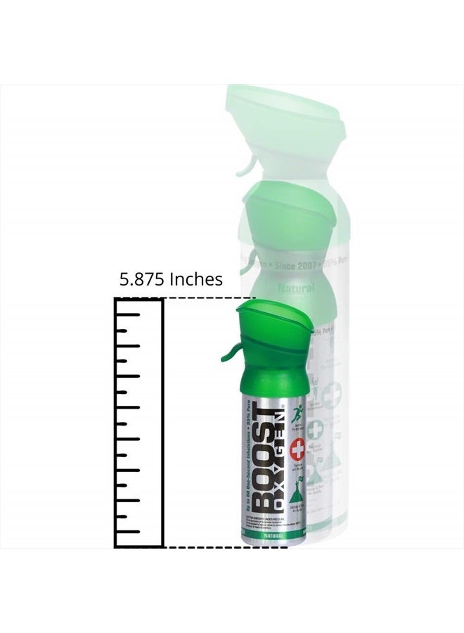 Pocket Size Natural Aroma 3 Liter Portable Oxygen Canister | Respiratory Support for Aerobic Recovery, Altitude, Performance and Health (3 Pack)