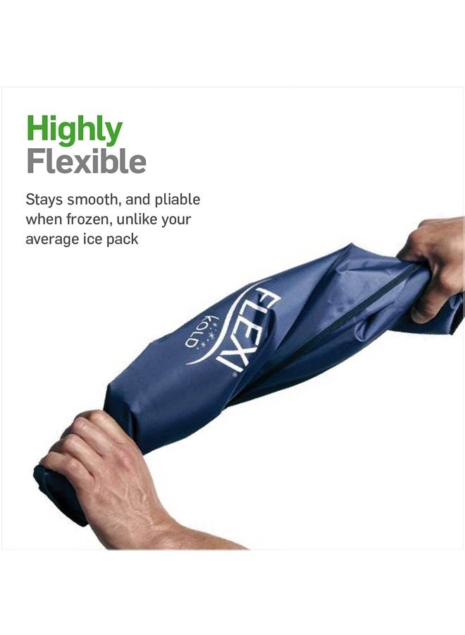 FlexiKold Large Gel Soft Flexible Ice Packs for Injuries Reusable – Cooling Pad Ice Wrap for Injuries, Back Pain, Migraine Relief, Surgery Recovery, Headache, Shoulder – Standard – 10.5” x 14.5”