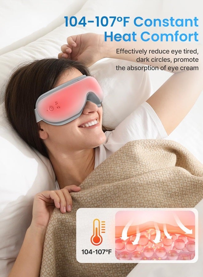 Eyeris 1 Mothers Day Gifts, Eye Massager with Heat, Gifts for Mom/Dad, Heated Eye Mask with Bluetooth Music, Face Massager, Eye Care Device, Smart Eye Mask for Relax Eye, Reduce Eye Strain