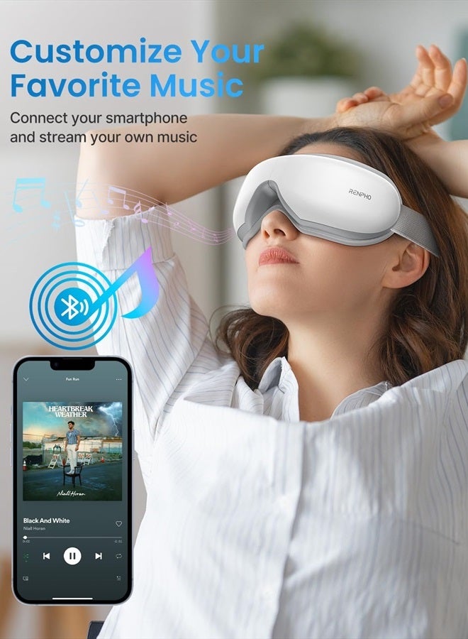 Eyeris 1 Mothers Day Gifts, Eye Massager with Heat, Gifts for Mom/Dad, Heated Eye Mask with Bluetooth Music, Face Massager, Eye Care Device, Smart Eye Mask for Relax Eye, Reduce Eye Strain