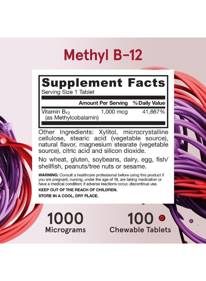 Methyl B12 & Methyl Folate Tablets 100'S