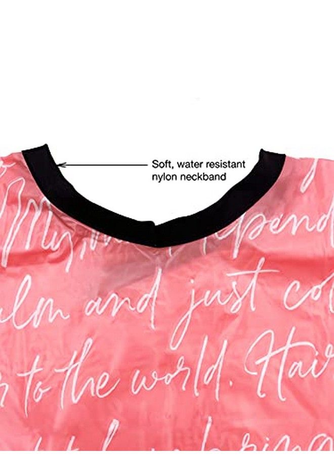 Hair Stylist Shampoo Cape Waterproof & Stain Resistant Vinyl Soft Nylon Neckband Durable & Reusable Client Cover Touchandclose Fastener 36 X 54 Inches Secret Messages Rose