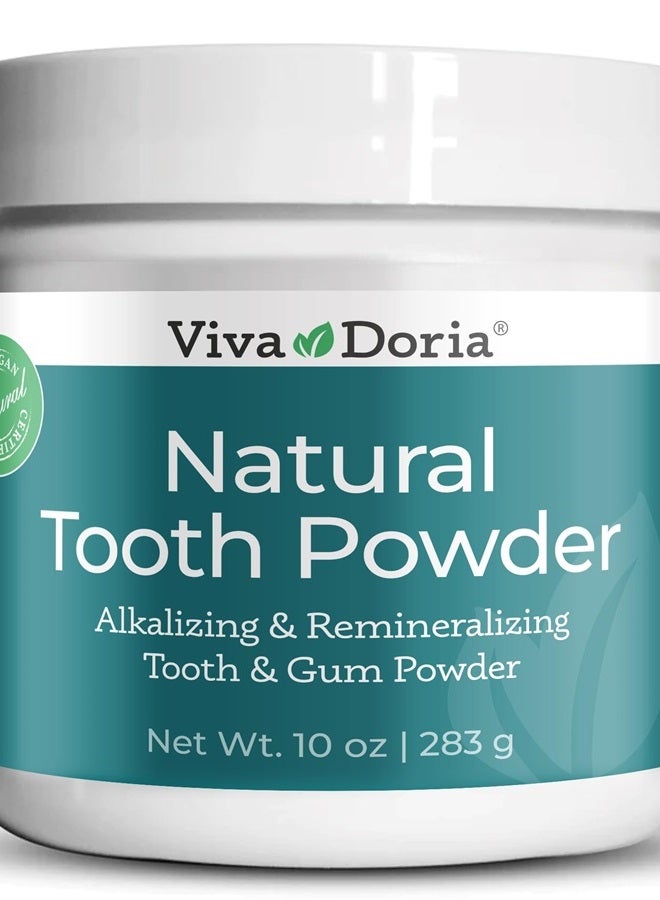 Natural Tooth Powder | Remineralizing Tooth Powder | Natural Teeth Whitening Powder | Toothpaste Power | Breath Freshener | Refreshing Mint Flavor | 10 Oz