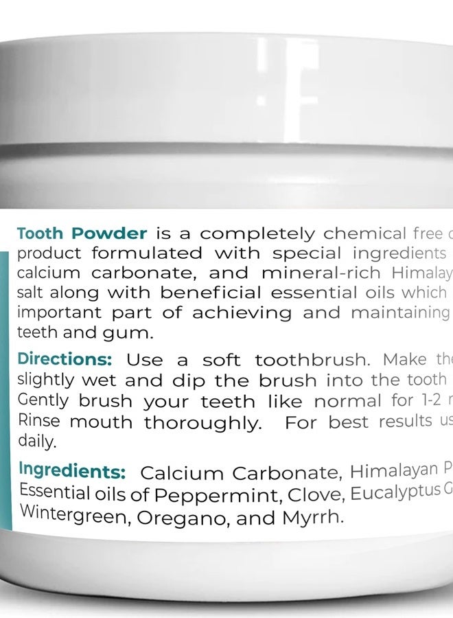 Natural Tooth Powder | Remineralizing Tooth Powder | Natural Teeth Whitening Powder | Toothpaste Power | Breath Freshener | Refreshing Mint Flavor | 10 Oz