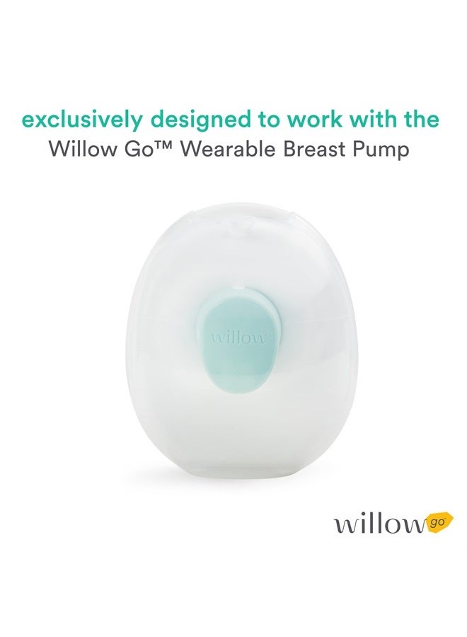 Go Pump Reusable Breast Milk Containers, 2 Ct, Holds 5 oz. Per Container, Breastfeeding Essential for The Willow Go Wearable Breast Pump, Hands-Free Pumping