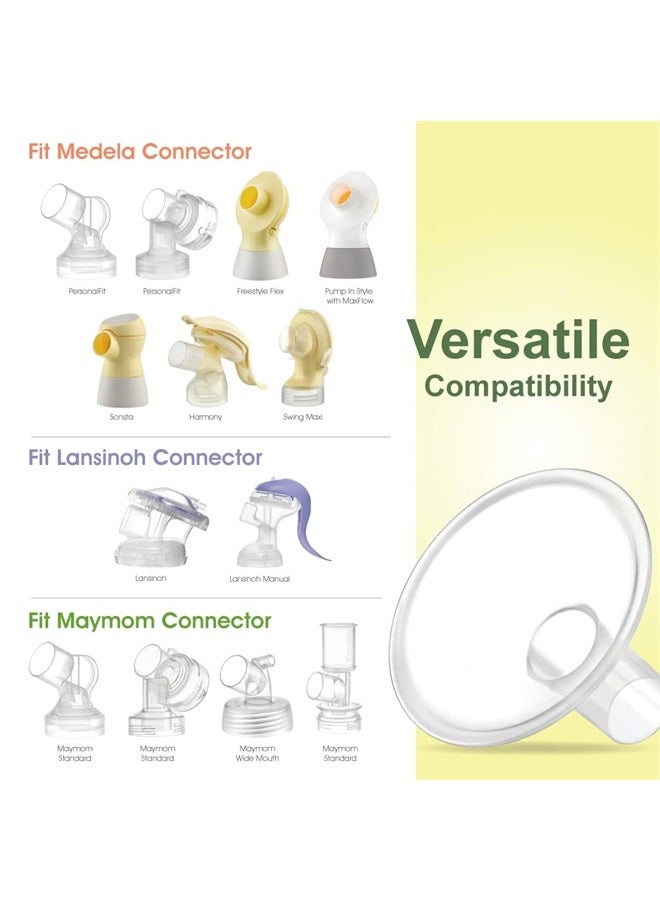 MyFit Crater Series 12mm Two-Piece Design Small Breastshield Compatible with Medela Breast Pumps; Not Original Medela Pump Parts; Replace Medela Shields; Fit Flex Connector; 2pc