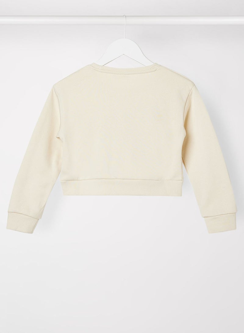 Kids Glitter Cropped Sweatshirt