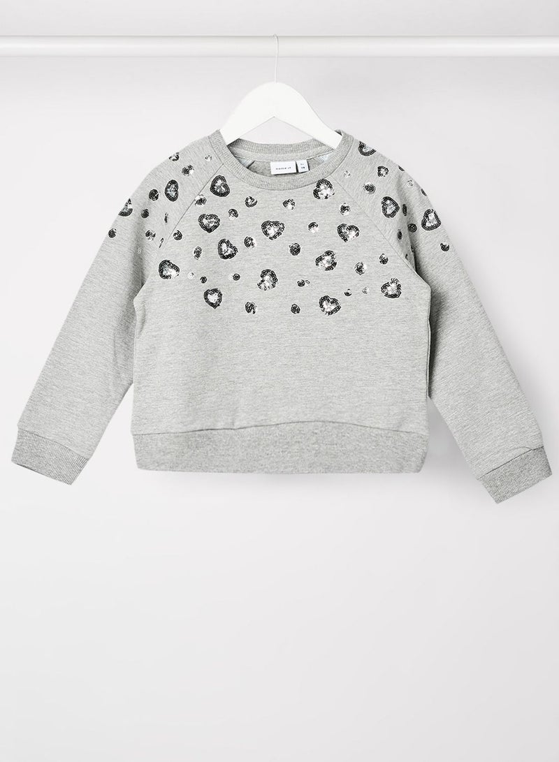 Kids Sequin Long Sleeve Sweatshirt